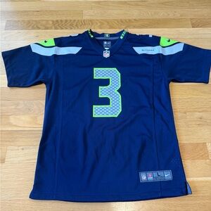 Navy Russell Wilson Seattle Seahawks Nike jersey Youth large NFL Seahawks